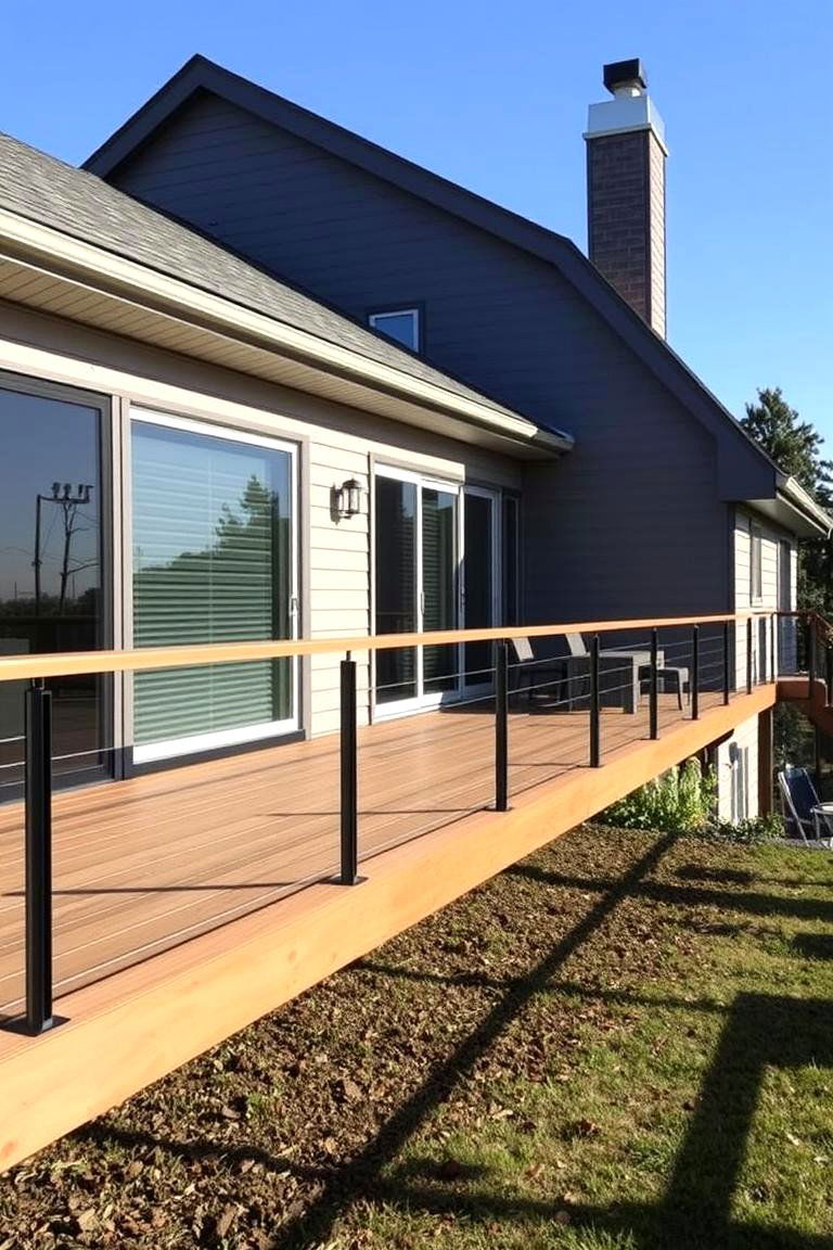Floating Illusion Design - 24 Horizontal Deck Railing Ideas
