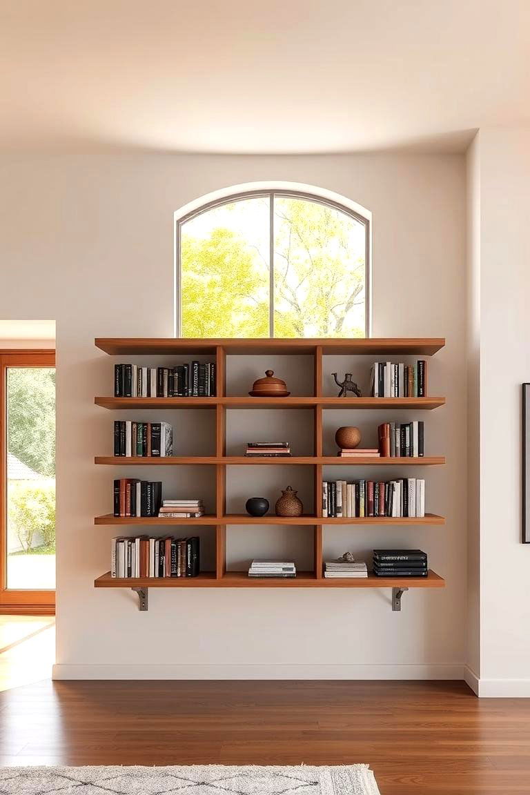 Floating Illusions - 24 Bookcases Around Window Design Ideas