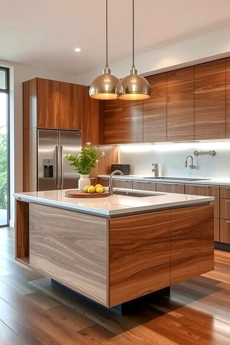 Floating Kitchen Island - 24 Eclectic Kitchen Ideas