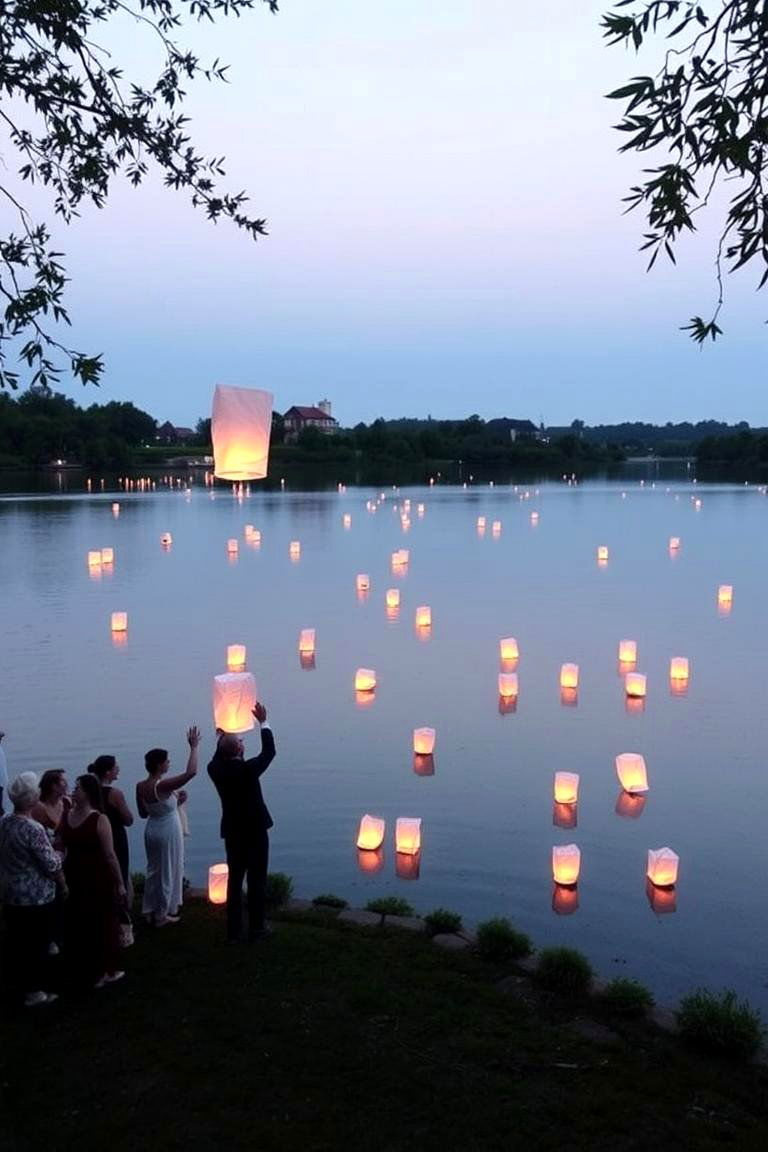 Floating Lantern Ceremony - 24 Graduation Party Ideas