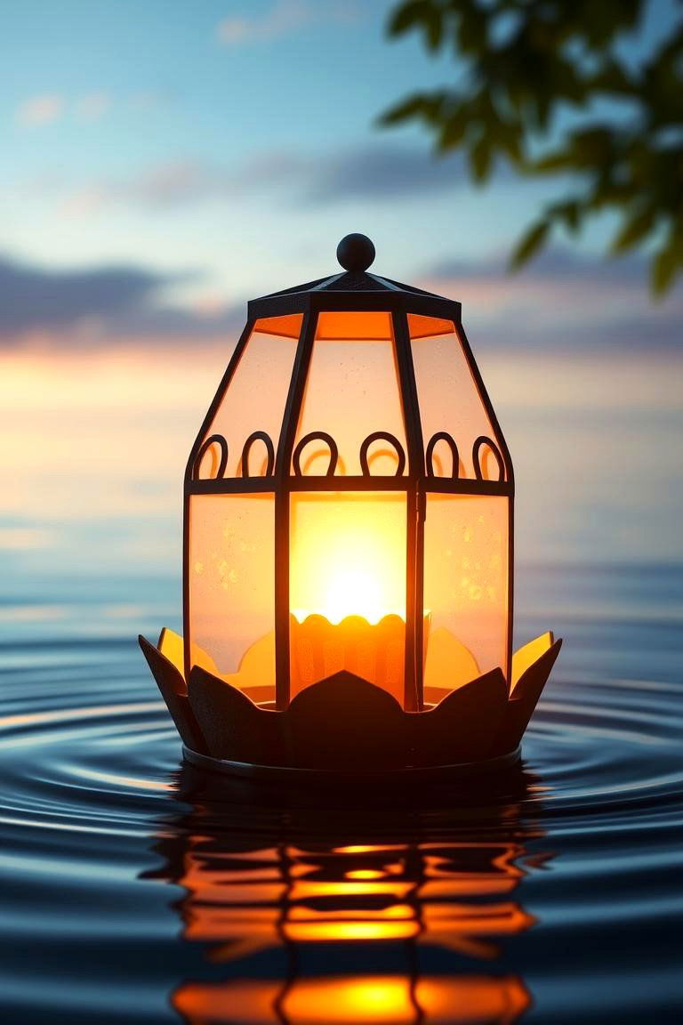 Floating Lanterns for a Romantic Look - 24 Floating Wedding Centerpiece Ideas