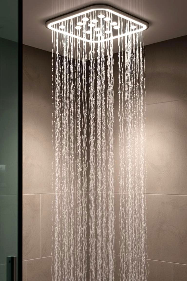Floating Light Fixtures for Modern Flair - 24 Shower Lighting Ideas