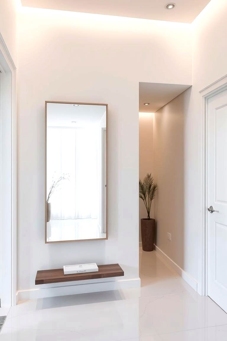 Floating Mirror - 24 Entryway Mirror Ideas