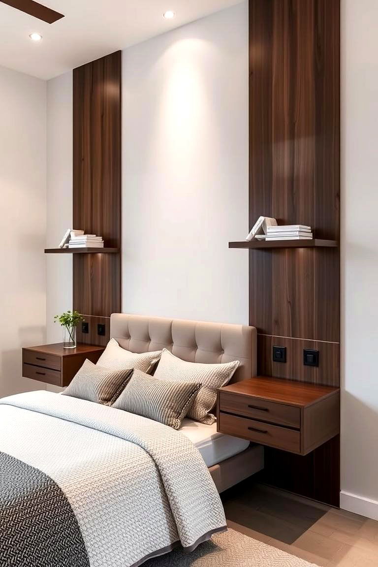 Floating Nightstands for a Modern Touch - 24 Master Bedroom Ideas