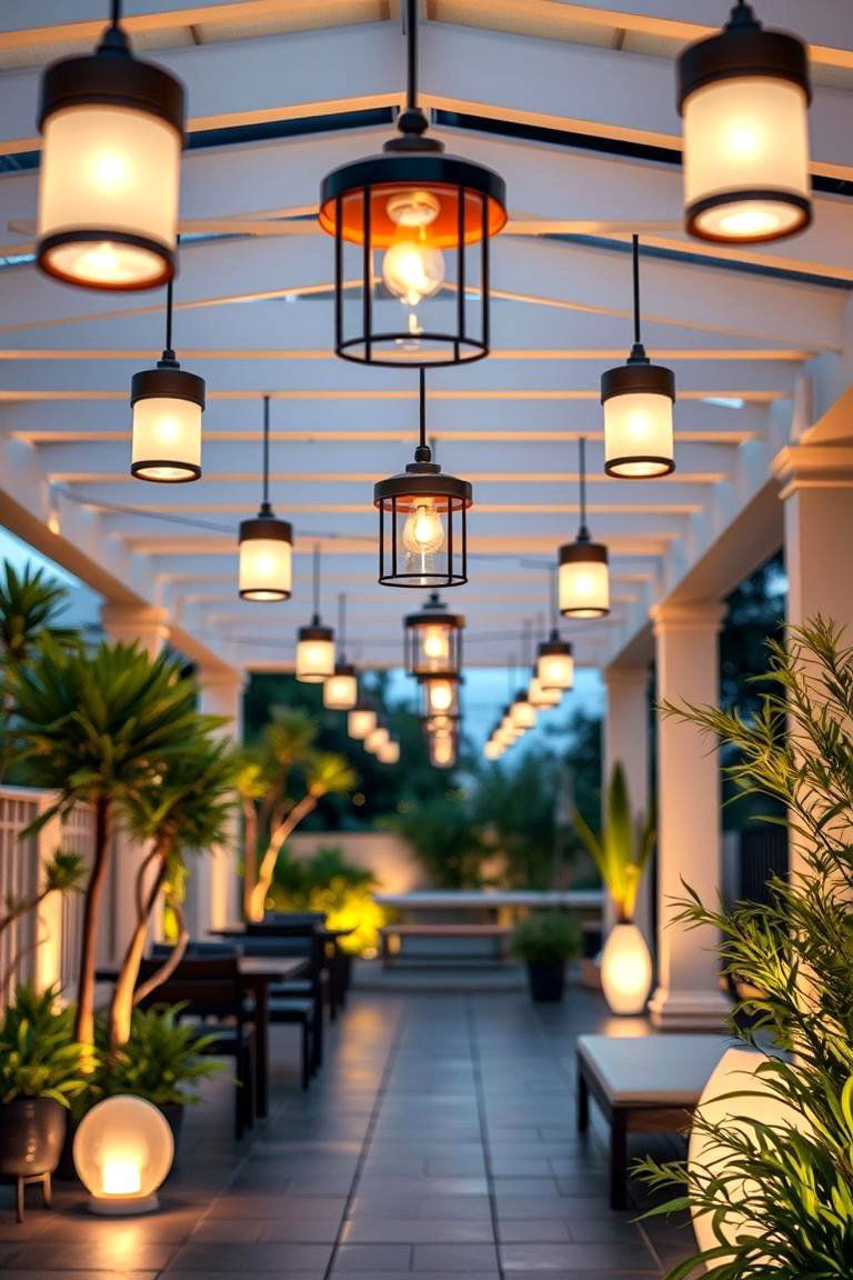 Floating Patio Lamps - 24 Covered Patio Lighting Ideas
