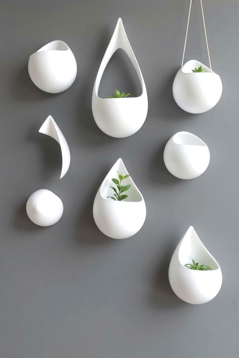 Floating Plant Pods - 24 Indoor Plant Wall Ideas