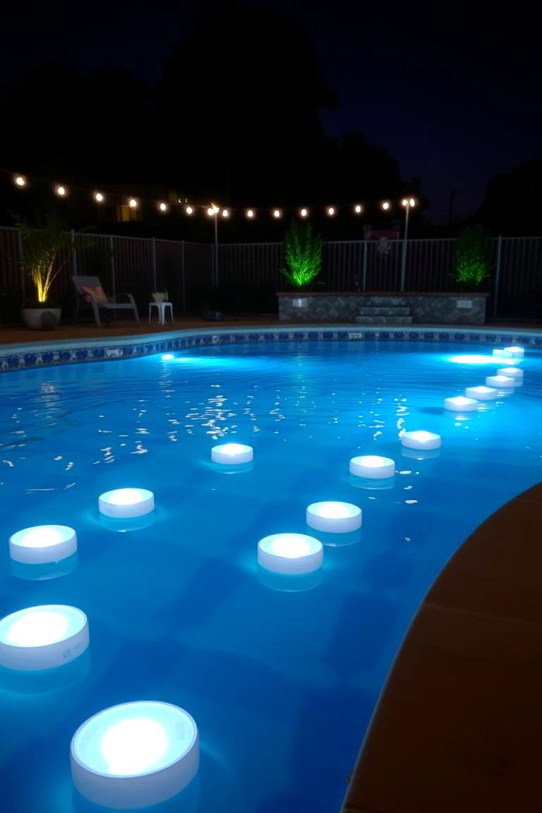 Floating Pool Lights - 24 Outdoor Decor Ideas
