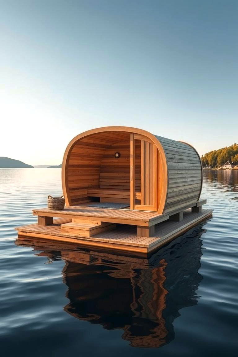 Floating Sauna on Tranquil Waters - 24 Outdoor Sauna Ideas
