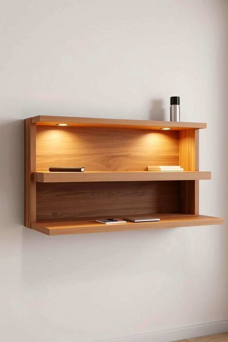 Floating Shelf Desk - 24 Desk Ideas