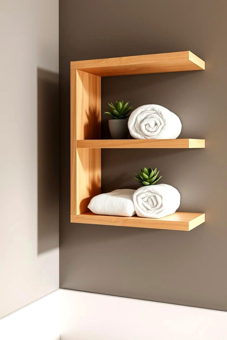 Floating Shelves - 24 Zen Bathroom Ideas
