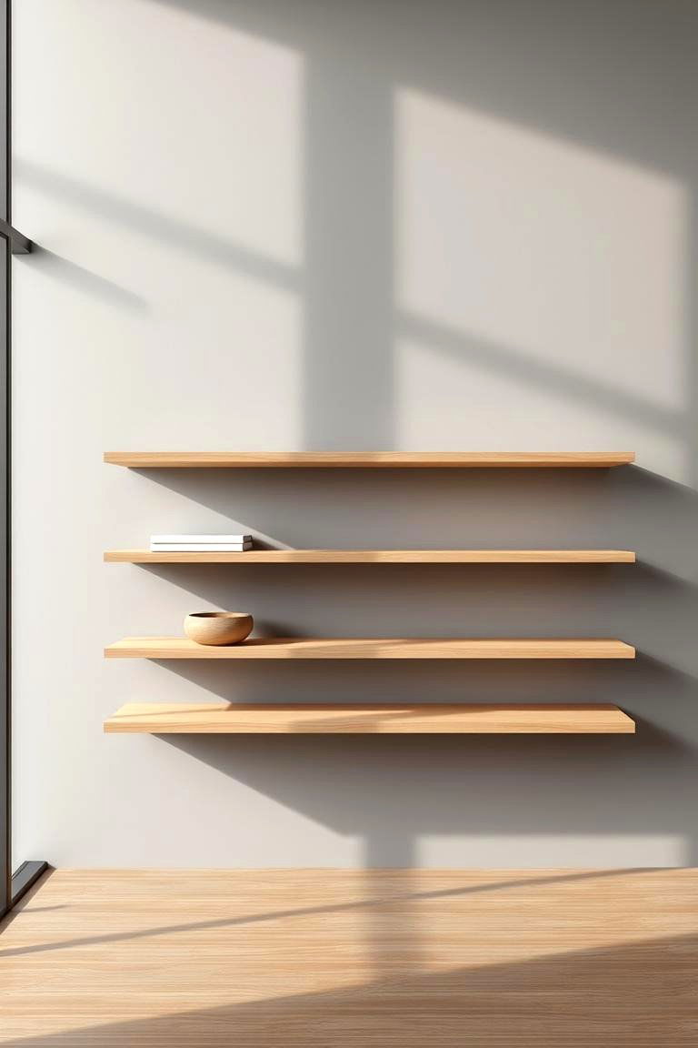 Floating Shelves Display - 24 Bookshelf Organization Ideas