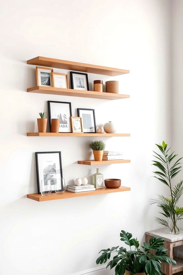 Floating Shelves for Decor and Storage - 24 Scandinavian Entryway Ideas