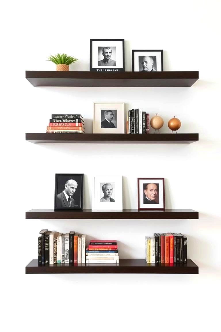 Floating Shelves for a Modern Look - 24 Home Library Ideas