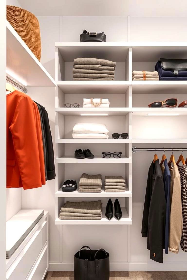 Floating Shelves for a Modern Touch - 24 Dressing Room Ideas