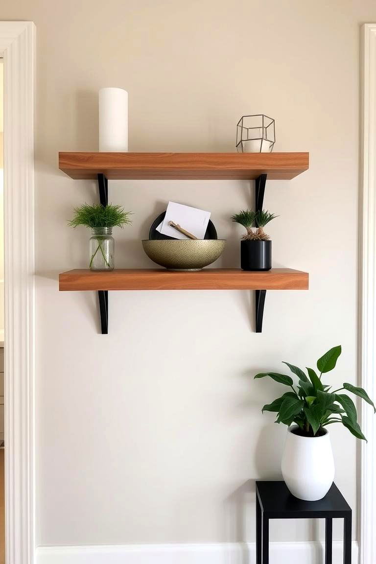 Floating Shelves in Entryways for Storage - 24 Floating Shelves Ideas