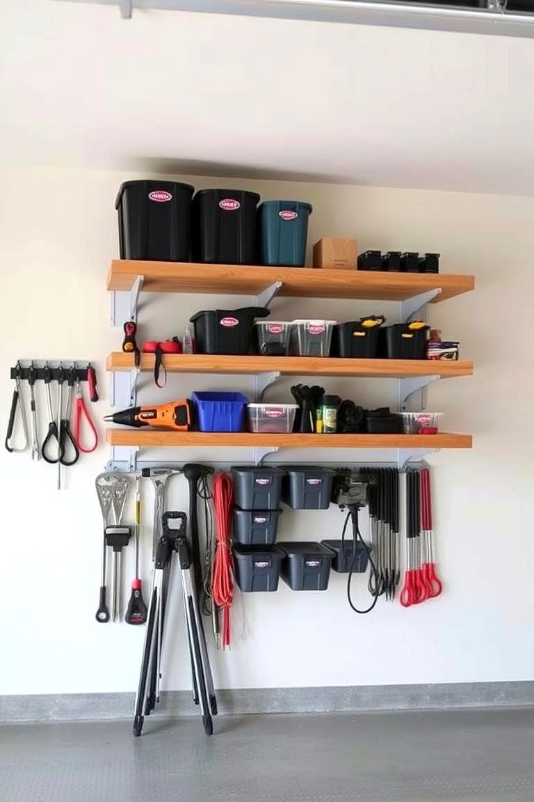 Floating Shelves in the Garage for Storage - 24 Floating Shelves Ideas
