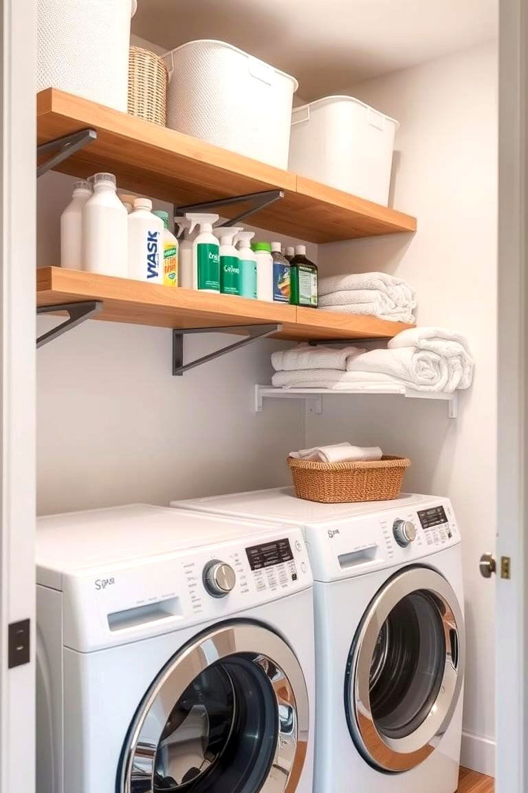 Floating Shelves in the Laundry Room - 24 Floating Shelves Ideas