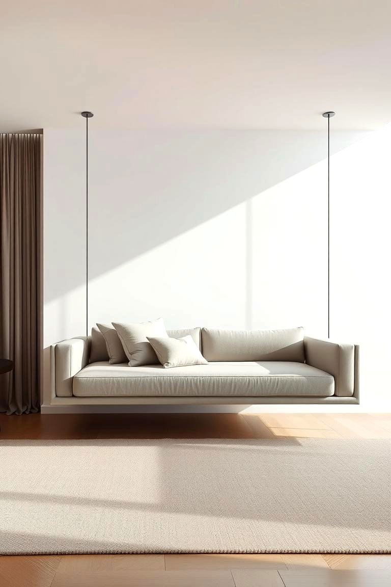 Floating Sofa Seating - 24 Bedroom Seating Area Ideas