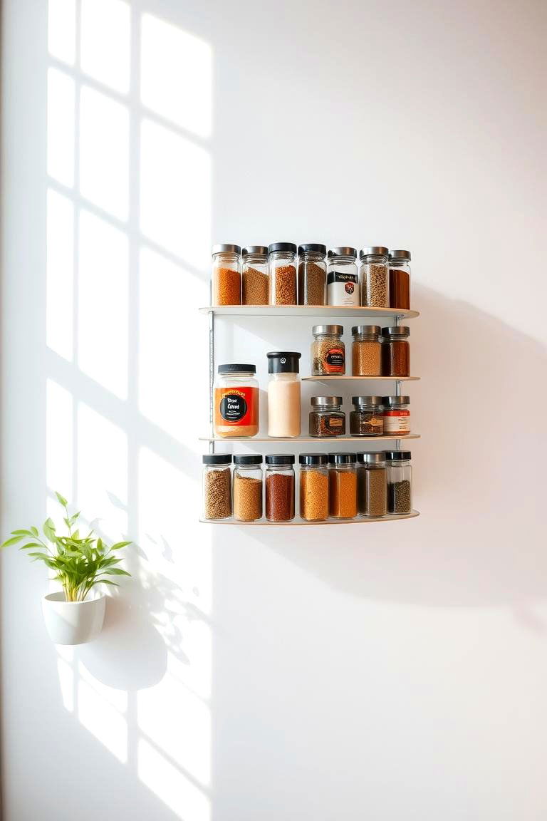 Floating Spice Rack - 24 Spice Rack Ideas
