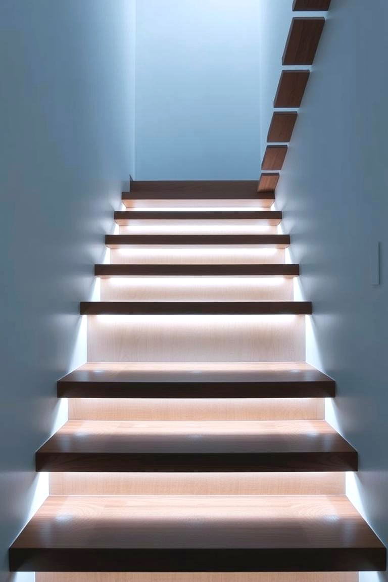 Floating Staircase Lighting - 24 Staircase Lighting Ideas