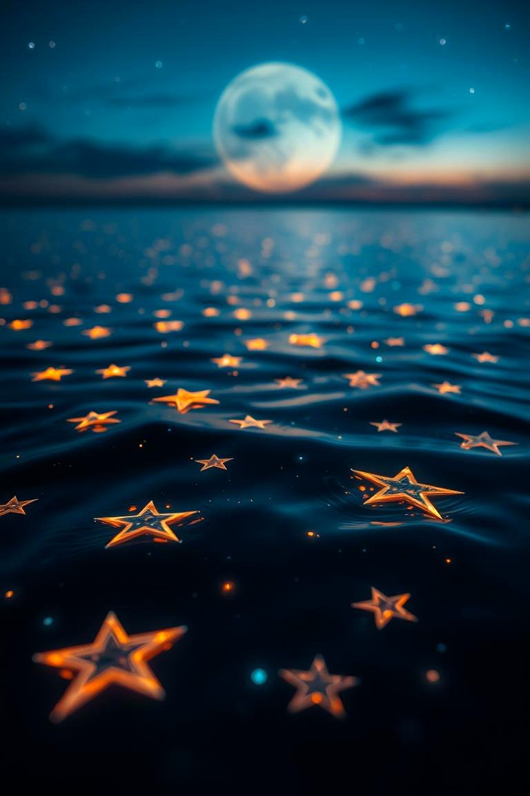Floating Stars for a Celestial Wedding - 24 Floating Wedding Centerpiece Ideas