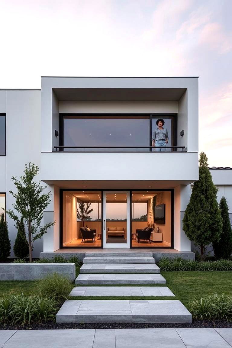 Floating Trim Design - 24 Exterior Taupe House Color Combinations