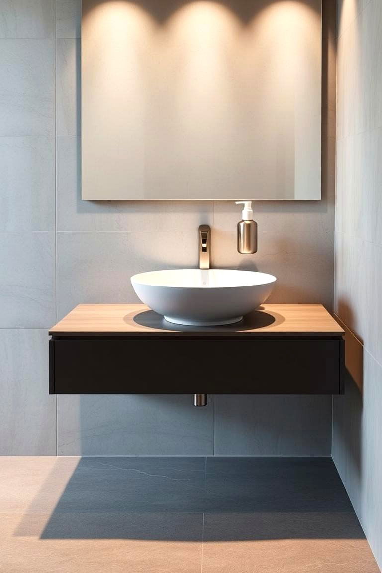 Floating Vanities - 24 Elegant Bathroom Decor Ideas