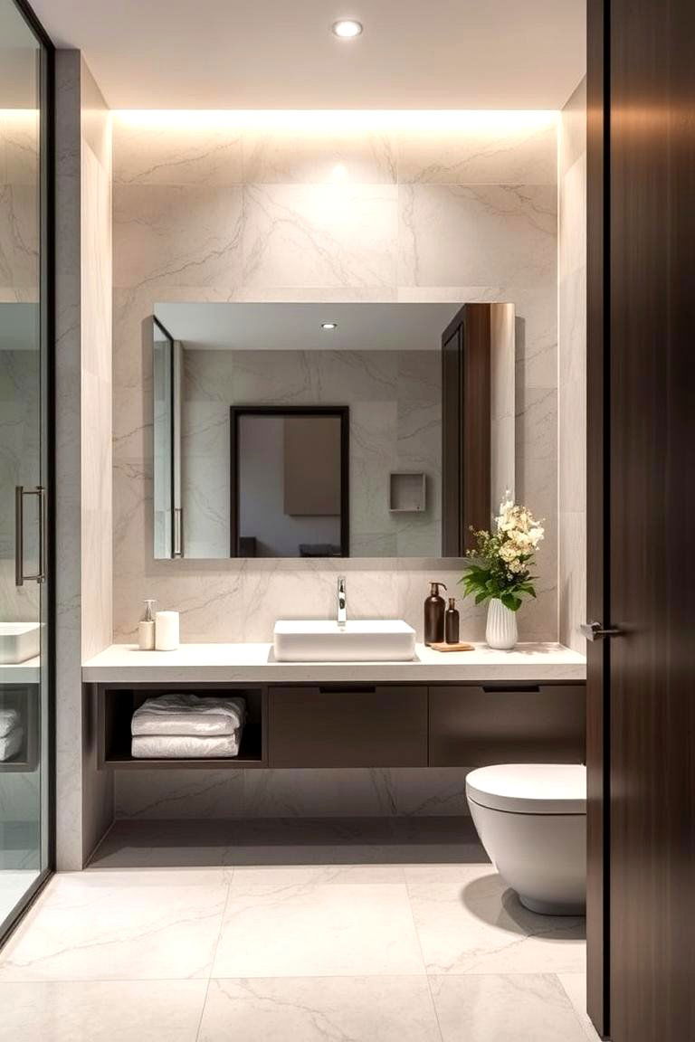 Floating Vanities Elegance - 24 Spa Like Bathroom Ideas