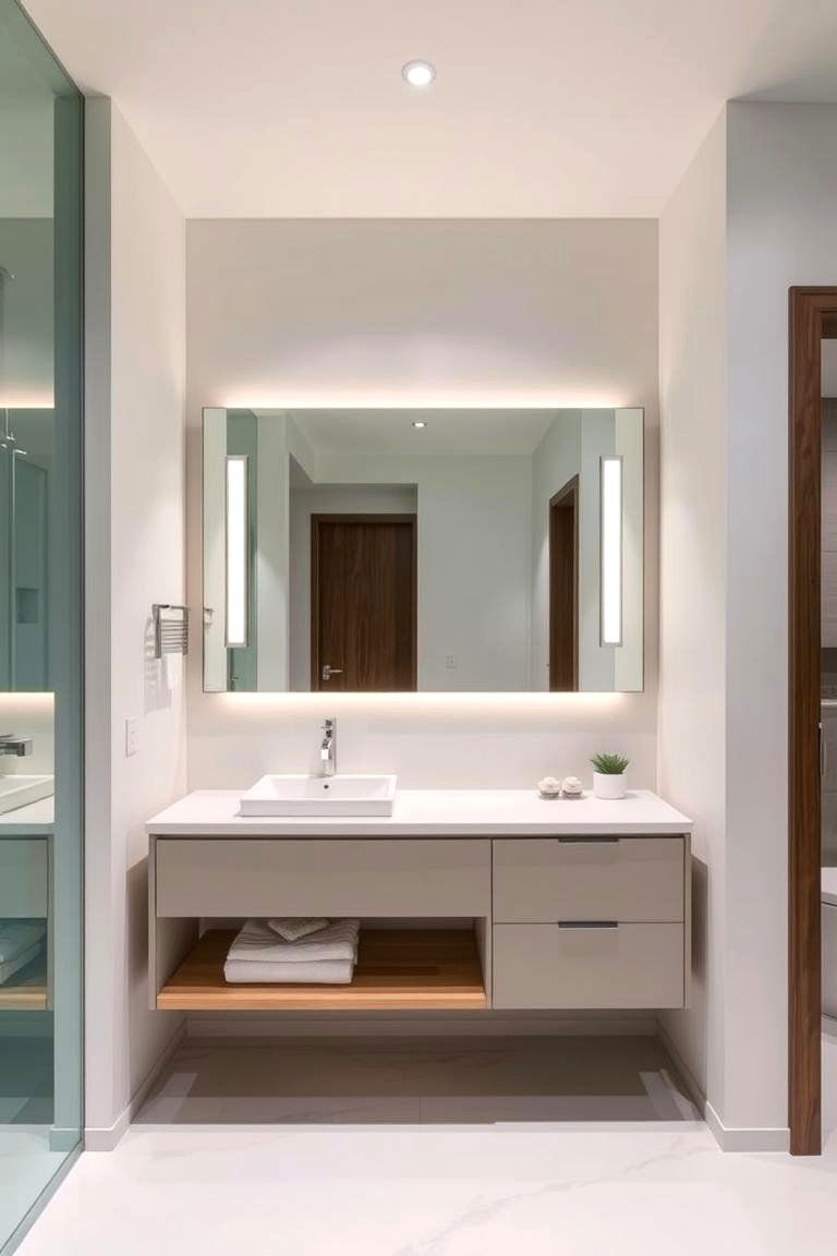 Floating Vanities for a Modern Look - 24 Aesthetic Bathroom Ideas