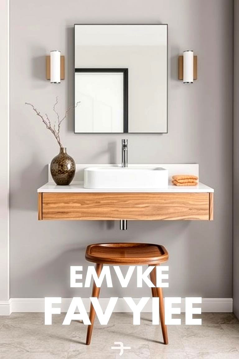 Floating Vanities for a Sleek Look - 24 Eclectic Powder Room Ideas