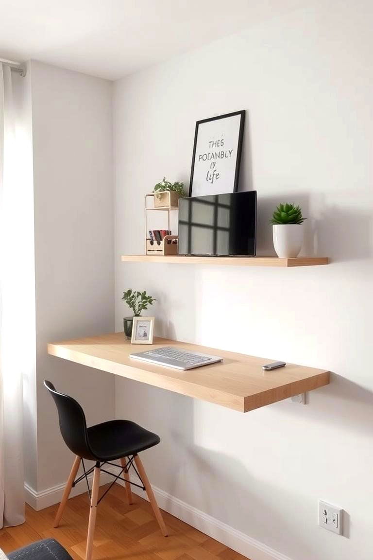 Floating Wall Mounted Table - 24 Table Design Ideas