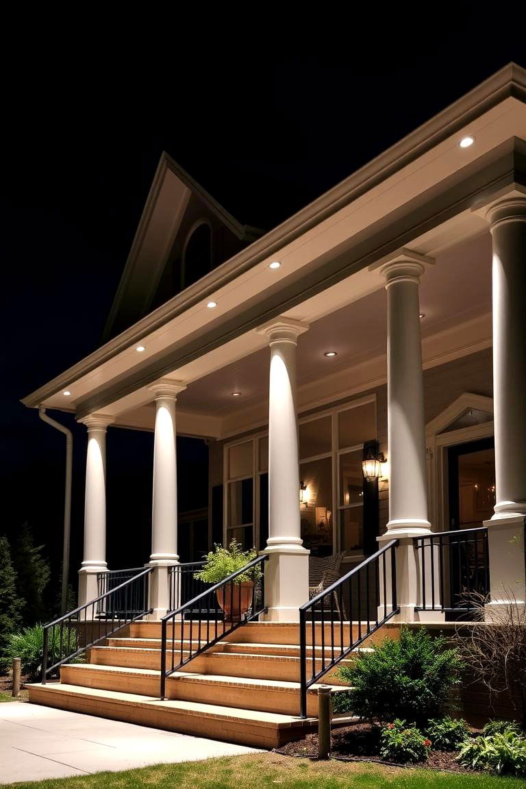 Floodlights for Bold Statements - 24 Front Porch Lighting Ideas