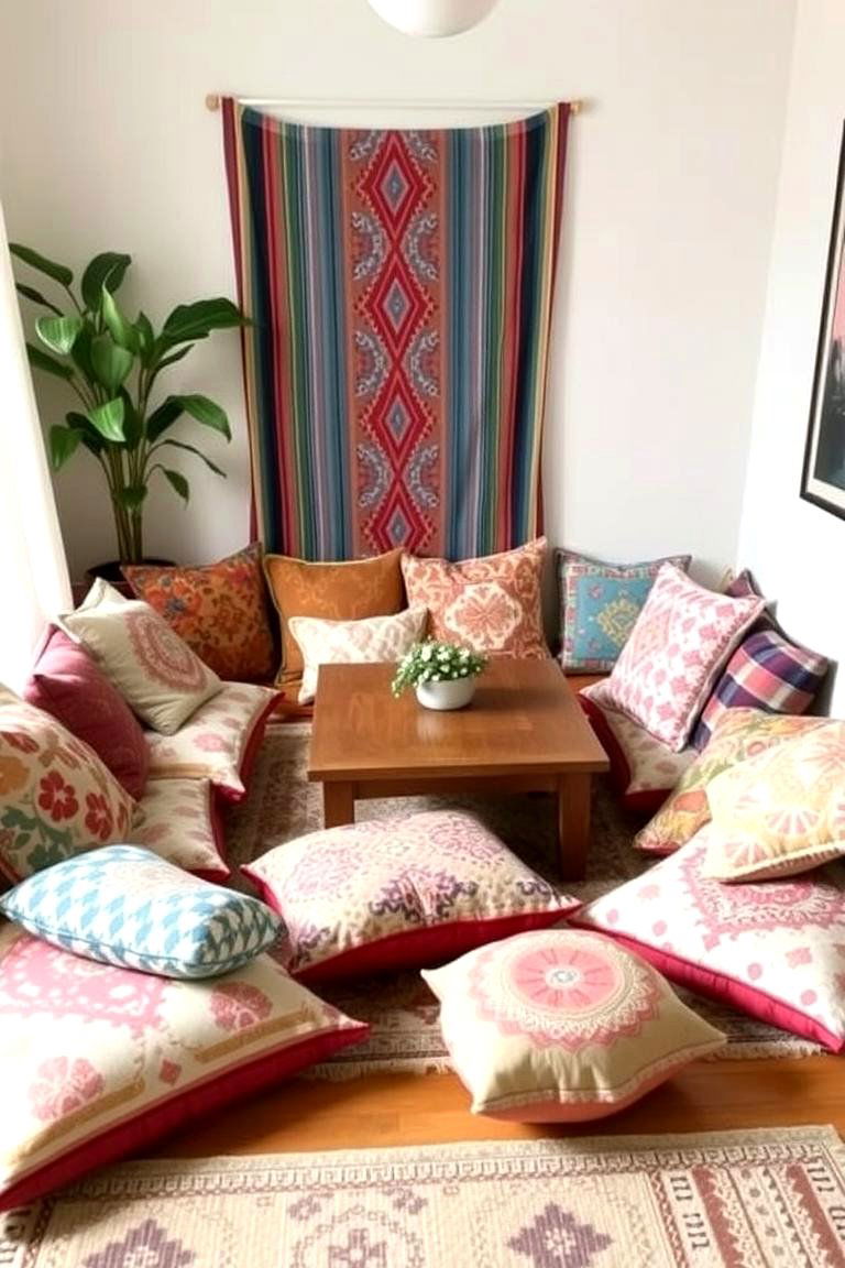 Floor Cushion Seating Nook - 24 Living Room Nook Ideas