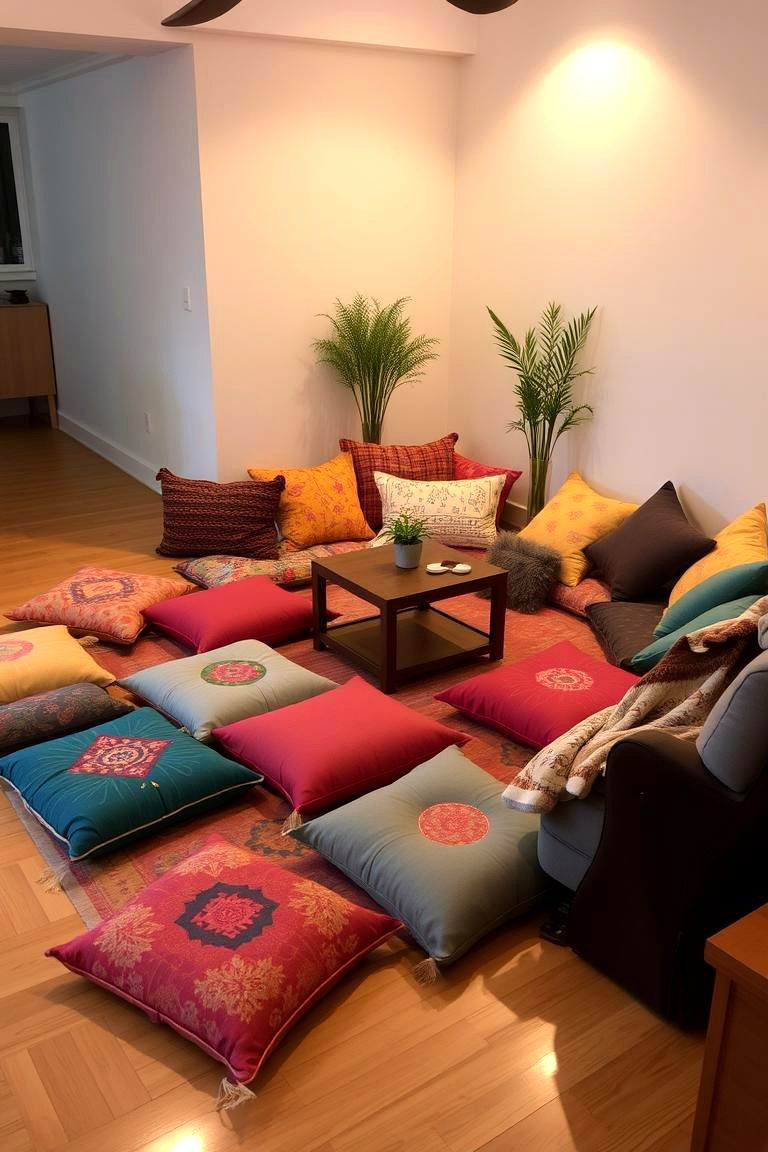 Floor Cushions for Comfort and Flexibility - 24 Floor Seating Ideas