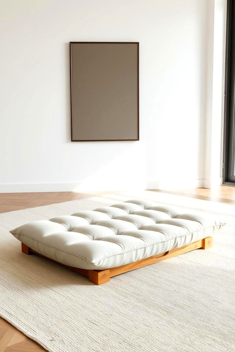 Floor Cushions with Wooden Frames for Extra Support - 24 Floor Seating Ideas