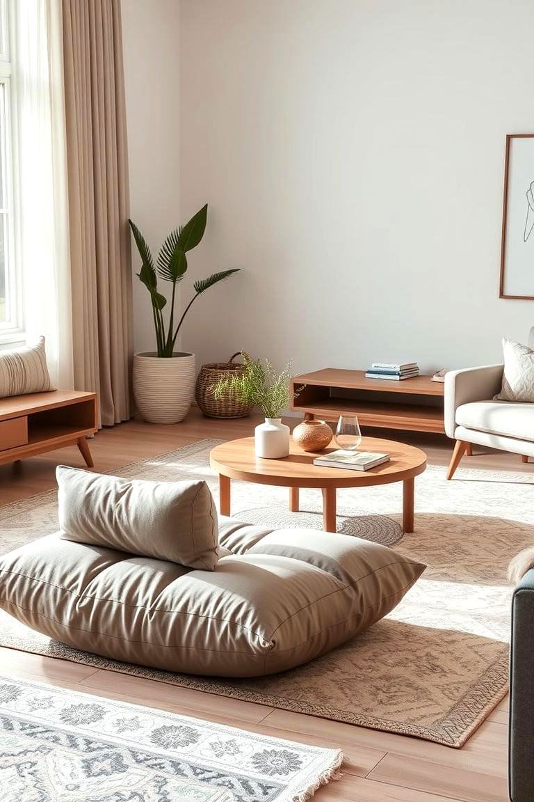 Floor Seats with Backrests for Extra Comfort - 24 Floor Seating Ideas