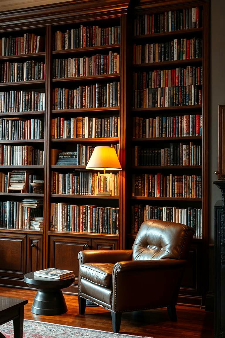 Floor to Ceiling Bookshelves for Literary Elegance - 24 Luxury Living Room Ideas
