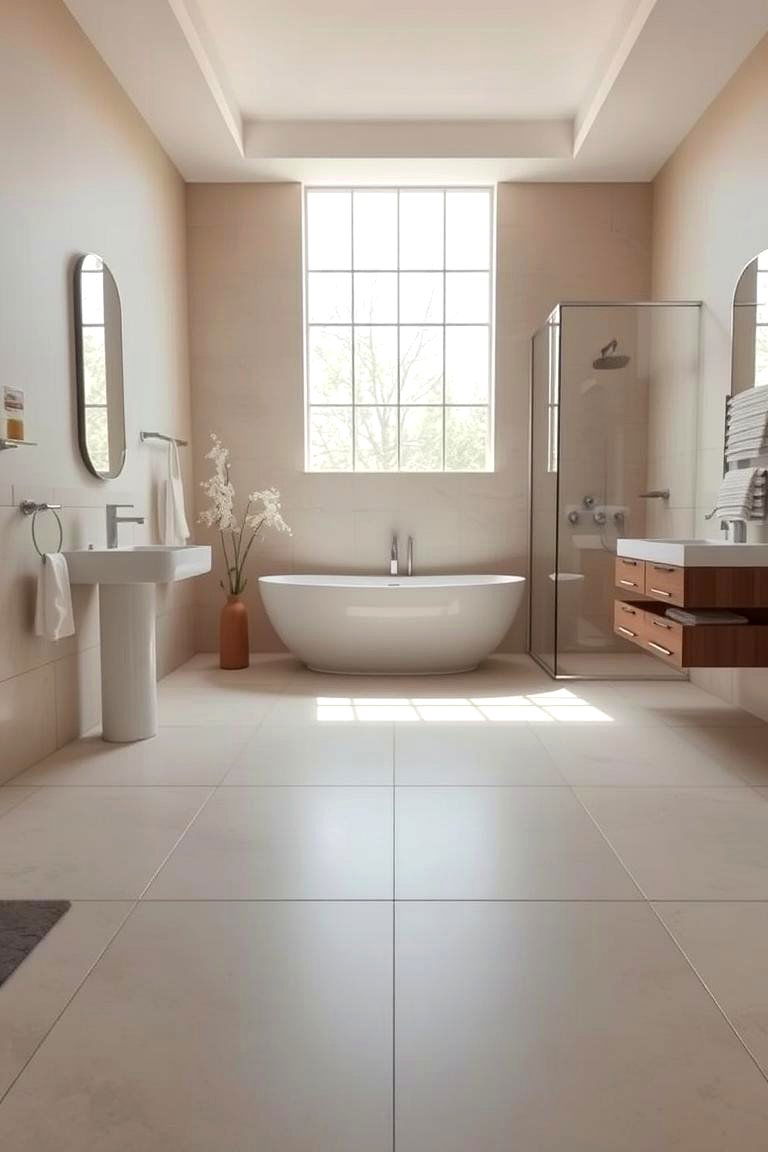 Floor to Ceiling Tiles - 24 Modern Bathroom Decor Ideas