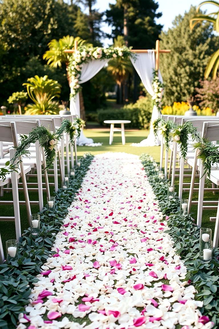 Floral Aisle Runner - 24 Garden Wedding Ideas