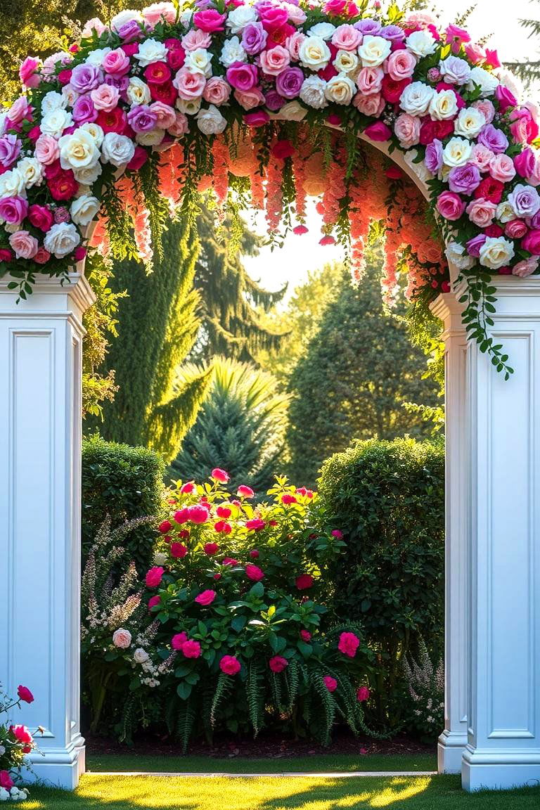 Floral Arch Bridge - 24 Garden Bridge Ideas