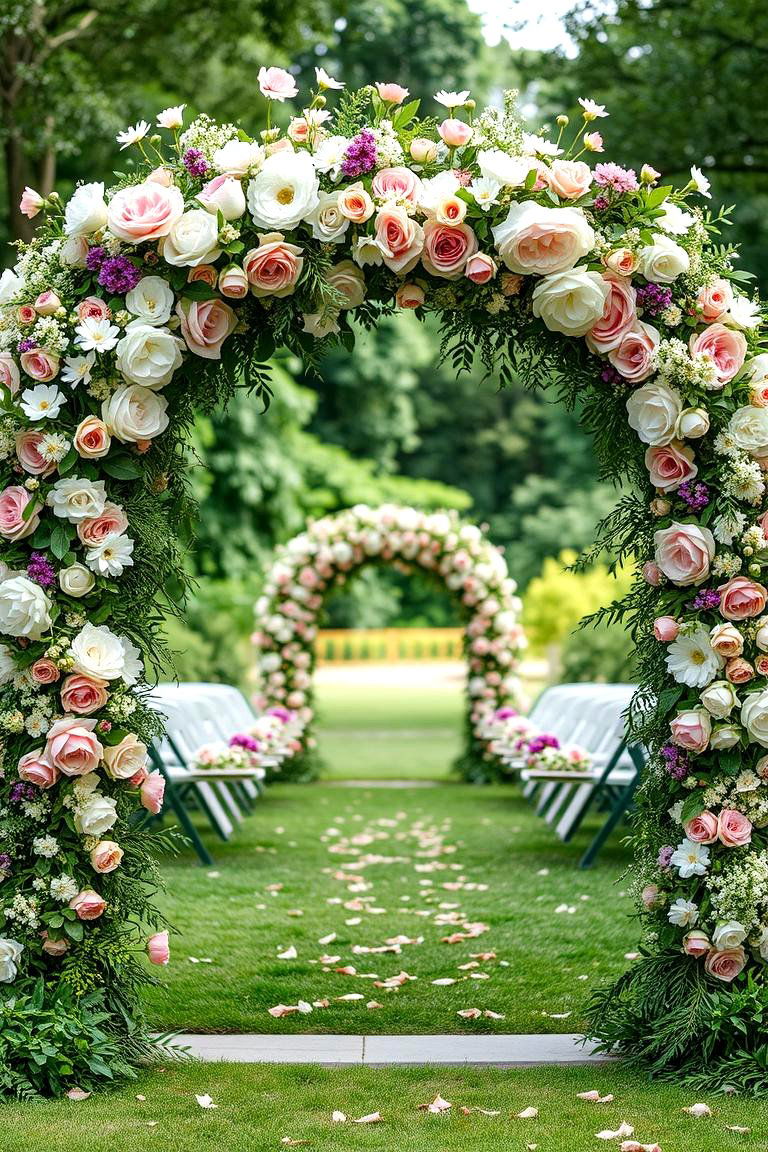 Floral Arch Entrance - 24 Spring Wedding Ideas