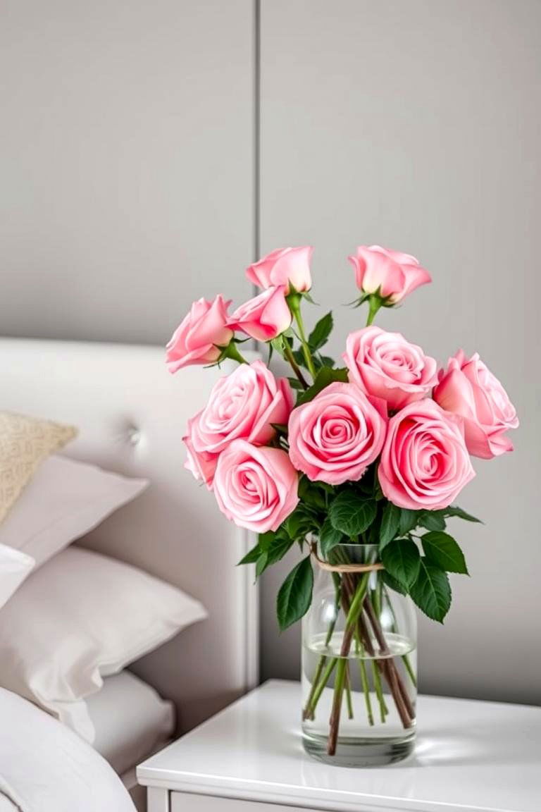 Floral Arrangements in Elegant Vases - 24 Paris-themed Bedroom Ideas