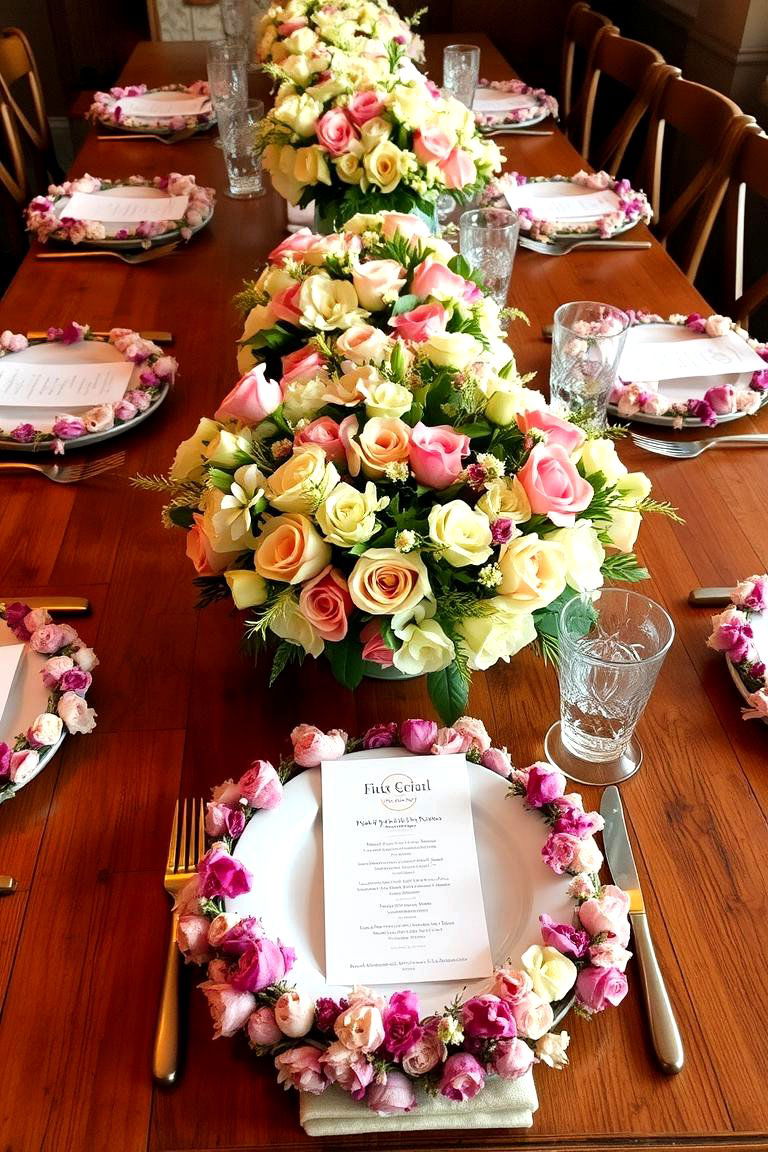 Floral Crown Table Setting - 24 Flower Centerpiece Ideas
