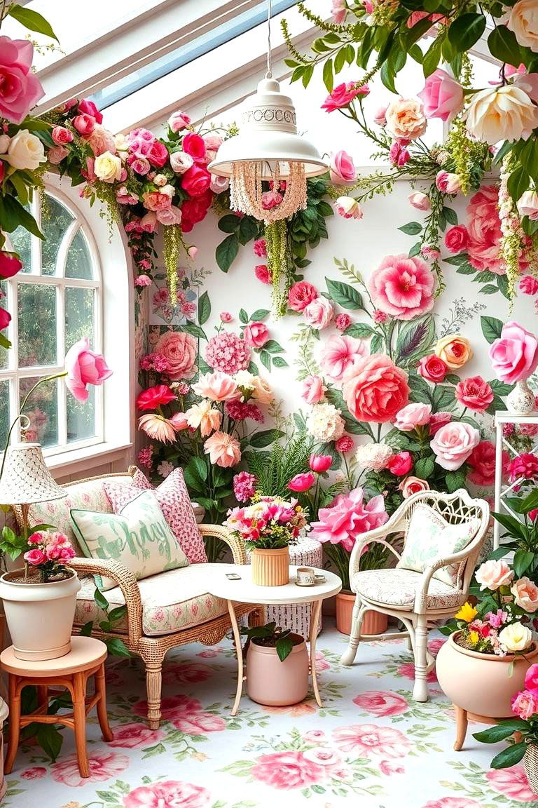 Floral Fantasy Garden Room - 24 Garden Room Ideas