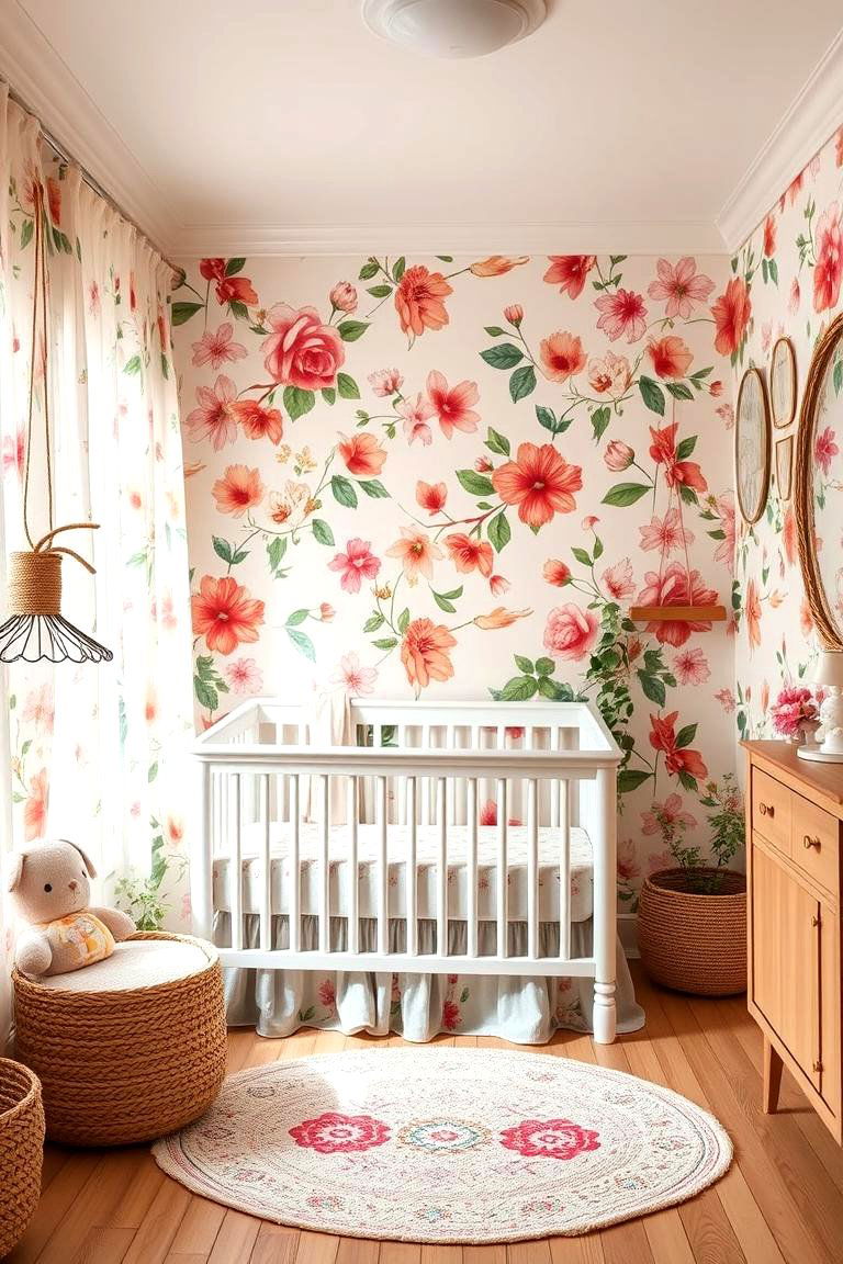 Floral Fantasy Nursery - 24 Nature Themed Nursery Ideas