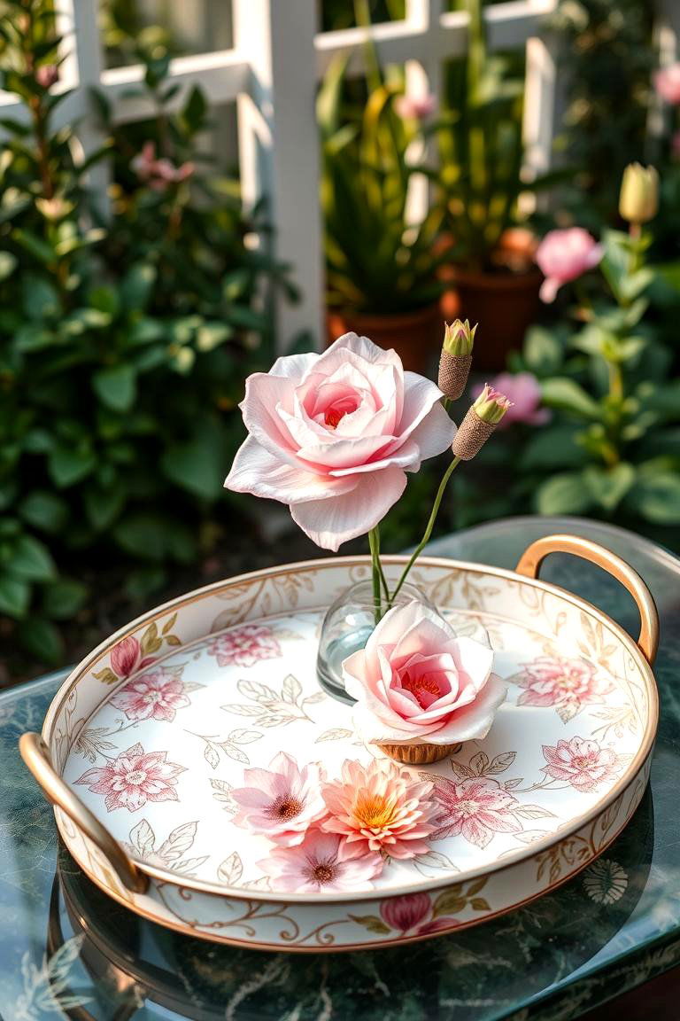 Floral Fantasy Tray - 24 Tray Decor Ideas