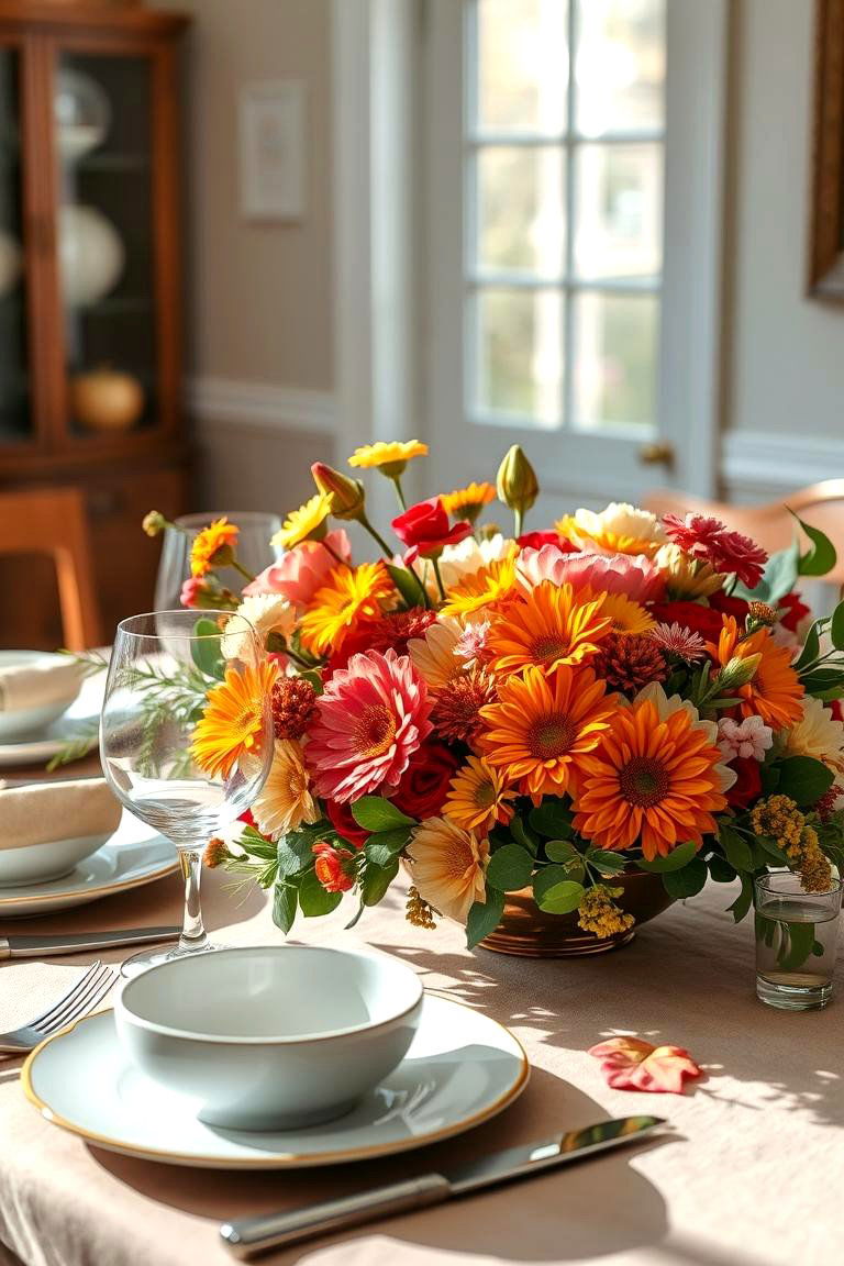 Floral Festivity - 24 Thanksgiving Table Settings