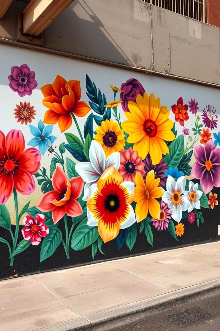 Floral Fusion Fiesta - 24 Flower Murals on Buildings