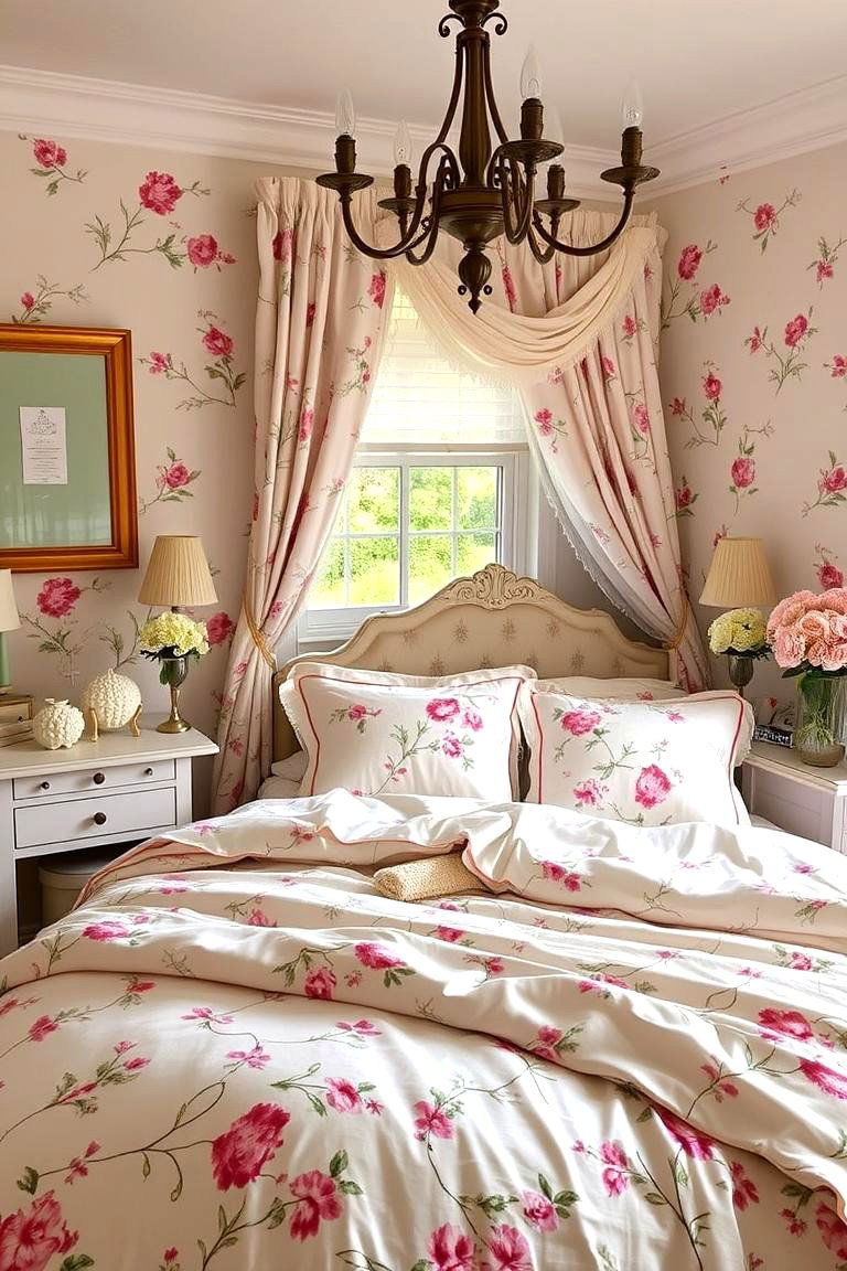 Floral Motif Magic - 24 Colorful Bedroom Ideas
