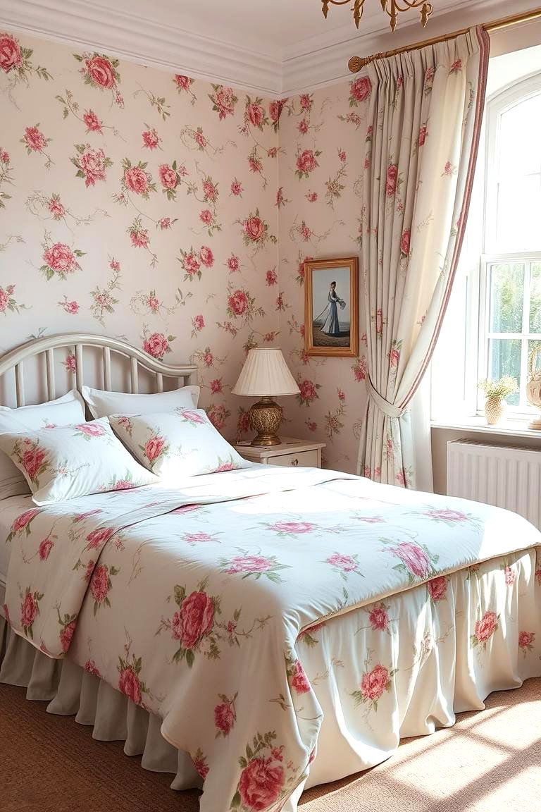 Floral Patterns and Soft Fabrics - 24 Cottage Bedroom Ideas